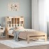 Cama con estantería sin colchón madera maciza de pino 75x190