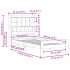 Cama con estantería sin colchón madera maciza de pino 75x190