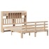 Cama con estantería sin colchón madera maciza de pino
