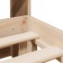 Cama con estantería sin colchón madera maciza de pino