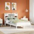Cama con estantería sin colchón madera maciza blanca 135x190