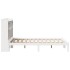 Cama con estantería sin colchón madera maciza blanca 135x190