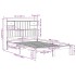 Cama con estantería sin colchón madera maciza blanca 135x190