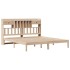 Cama con estantería sin colchón madera maciza de pino