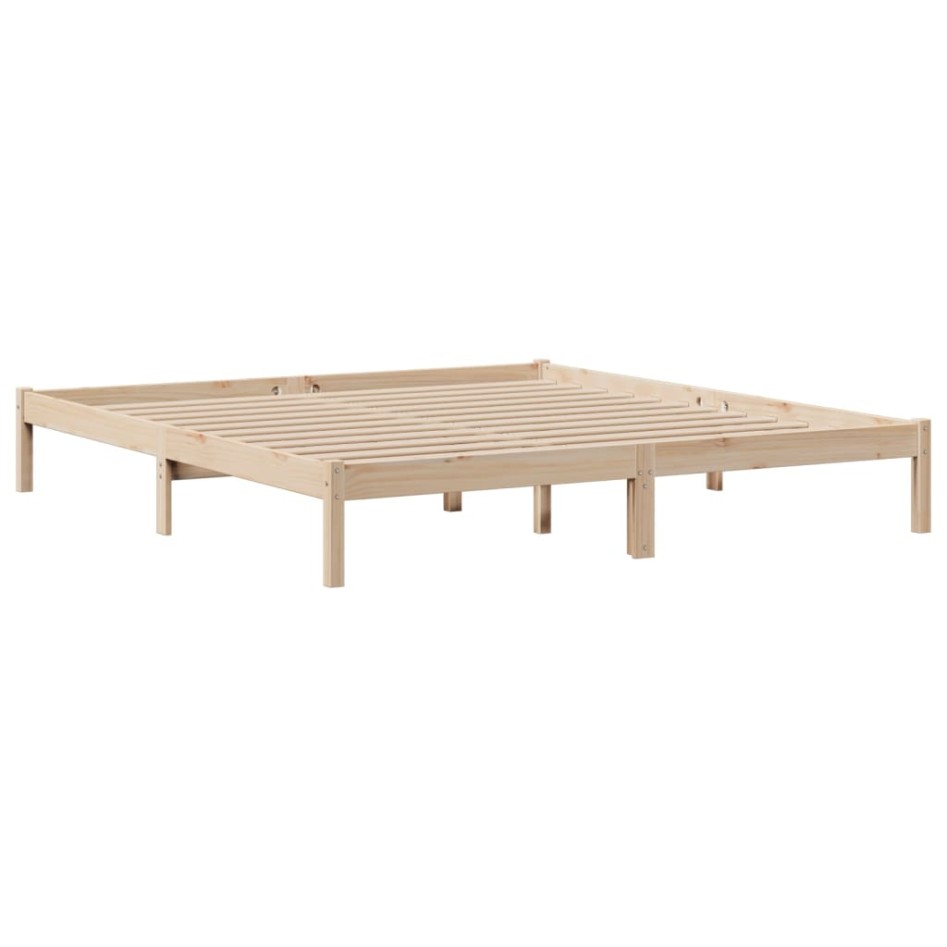 Cama con estantería sin colchón madera maciza de pino