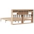 Cama con estantería sin colchón madera maciza de pino