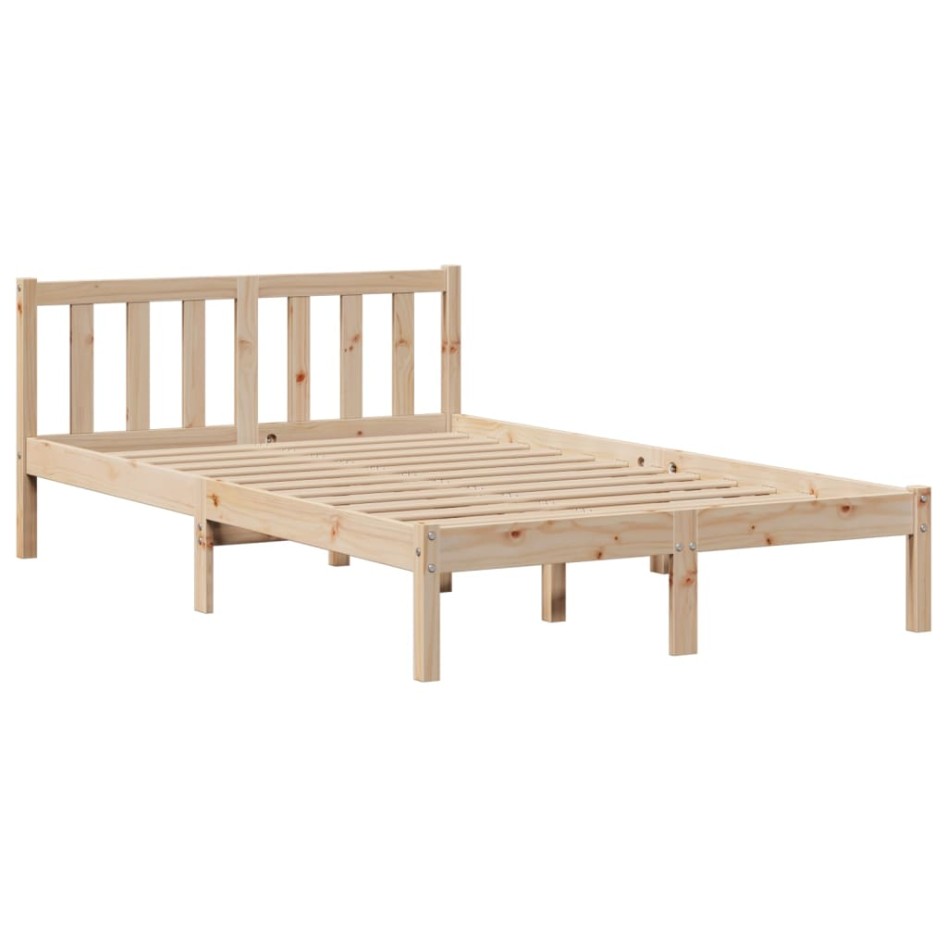 Cama con estantería sin colchón madera maciza de pino