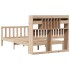 Cama con estantería sin colchón madera maciza de pino