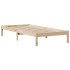 Cama con estantería sin colchón madera maciza de pino 90x200