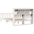 Cama con estantería sin colchón madera maciza blanca 140x200