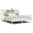 Cama con estantería sin colchón madera maciza blanca 180x200