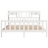 Cama con estantería sin colchón madera maciza blanca 180x200