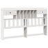 Cama con estantería sin colchón madera maciza blanca 180x200