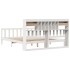 Cama con estantería sin colchón madera maciza blanca 180x200