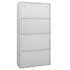 Armario oficina acero vidrio templado gris claro 90x40x180