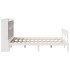 Cama con estantería sin colchón madera maciza blanca 140x200
