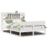 Cama con estantería sin colchón madera maciza blanca 150x200