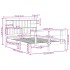 Cama con estantería sin colchón madera maciza blanca 150x200