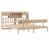 Cama con estantería sin colchón madera maciza de pino