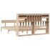 Cama con estantería sin colchón madera maciza de pino
