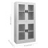Armario oficina acero vidrio templado gris claro 90x40x180