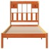 Cama con estantería sin colchón madera maciza marrón 75x190