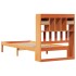 Sofá con estantería sin colchón madera maciza marrón 90x200