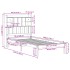 Sofá con estantería sin colchón madera maciza marrón 90x200