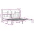 Cama con estantería sin colchón madera maciza marrón 200x200