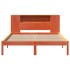 Cama con estantería sin colchón madera maciza marrón