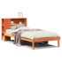 Cama con estantería sin colchón madera maciza marrón 100x200