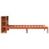 Cama con estantería sin colchón madera maciza marrón 100x200