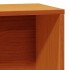 Cama con estantería sin colchón madera maciza marrón 100x200