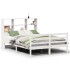 Cama con estantería sin colchón madera maciza blanca 135x190
