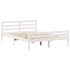 Cama con estantería sin colchón madera maciza blanca 135x190