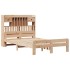 Cama con estantería sin colchón madera maciza de pino
