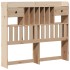 Cama con estantería sin colchón madera maciza de pino