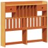 Cama con estantería sin colchón madera maciza marrón