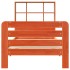 Estructura de cama sin colchón madera de pino marrón 90x200