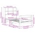 Estructura de cama sin colchón madera de pino marrón 90x200