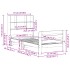 Estructura de cama sin colchón madera maciza marrón 75x190