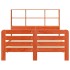 Estructura de cama sin colchón madera maciza marrón 135x190