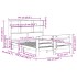 Estructura de cama sin colchón madera maciza marrón 135x190