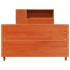 Cama sin colchón madera maciza de pino marrón cera 100x200
