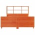 Cama con estantería sin colchón madera maciza marrón 120x190