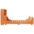 Cama con estantería sin colchón madera maciza marrón 120x190