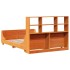 Cama con estantería sin colchón madera maciza marrón 120x190