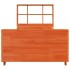 Cama con estantería sin colchón madera maciza marrón 75x190