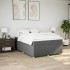 Cama box spring con colchón tela gris oscuro 160x200