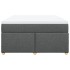 Cama box spring con colchón tela gris oscuro 160x200